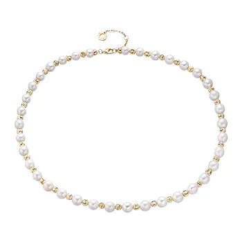 S925 Sterling Silver Baroque Pearl Necklace for Women