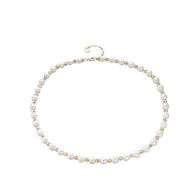 S925 Sterling Silver Baroque Pearl Necklace for Women
